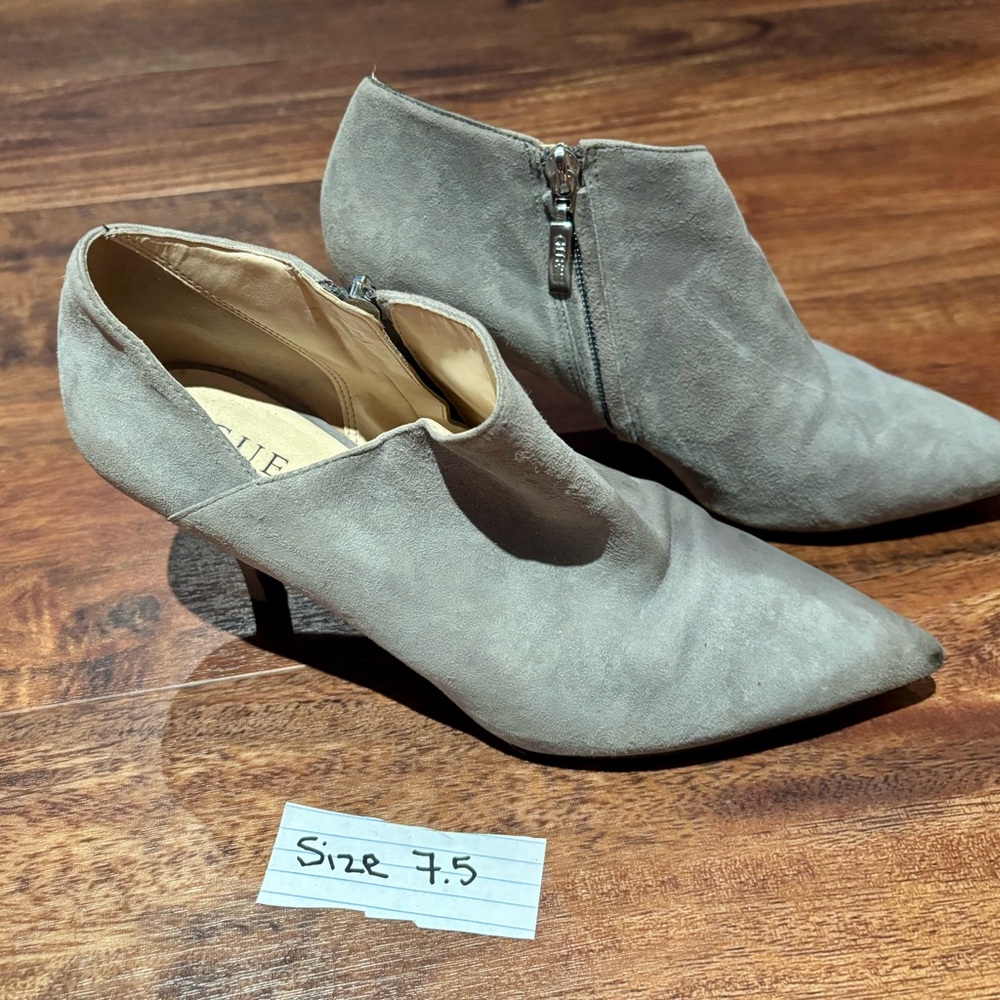 Guess Gray Suede Ankle Boots